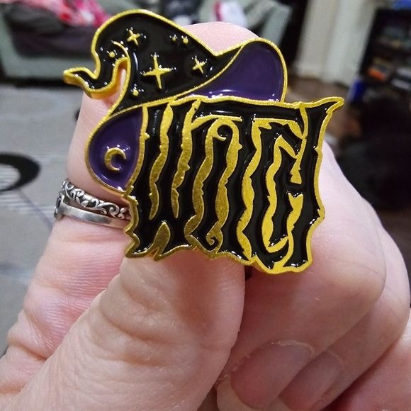 Metal Enamel Lapel Pin | Witch Hat - A Gothic Universe - Lapel Pin