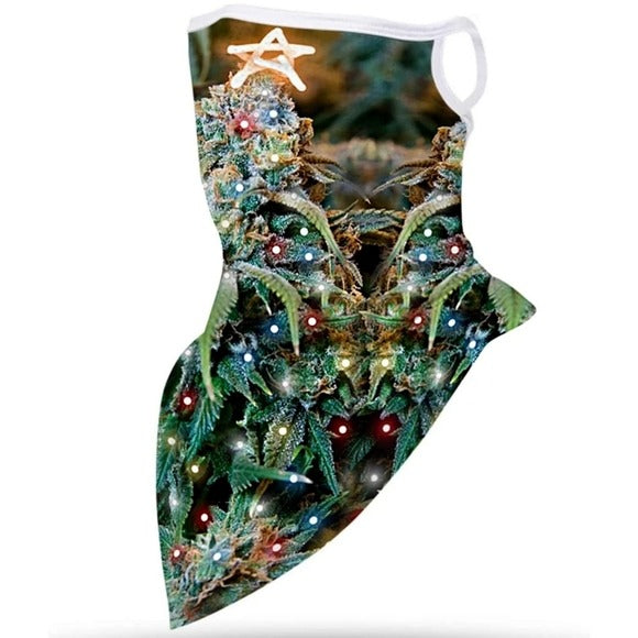 Unsex Face Mask Scarf, California's Flower X-Mas Tree Print - A Gothic Universe - Face Masks