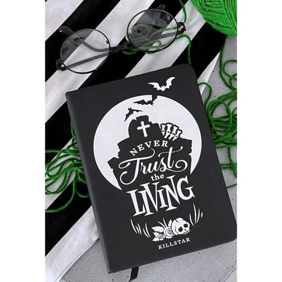 Never Trust The Living Journal | Black Hard Cover - Killstar - Journals