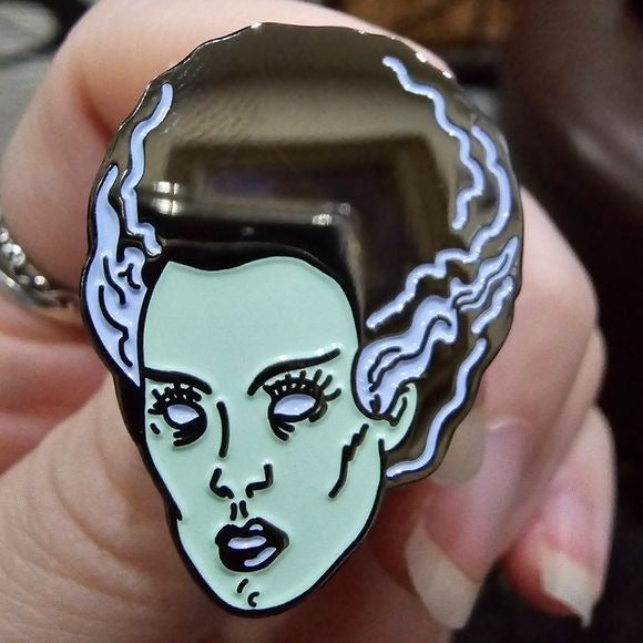 Metal Enamel Lapel Pin | Bride Of Frankenstein - A Gothic Universe - Lapel Pin