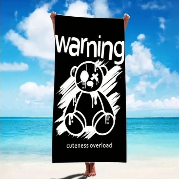 Cuteness Overload Beach Towel | Premium Micro Fiber - A Gothic Universe - Beach Towels