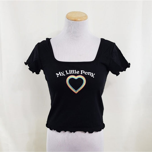 Dolls kill x My Little Pony All My Love Baby Tee | Heart Embroidery M - Dolls Kill - Shirts