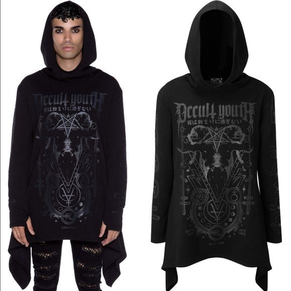 Dracult Oversized Hoodie | Black Soft Cotton - Killstar - Hoodies