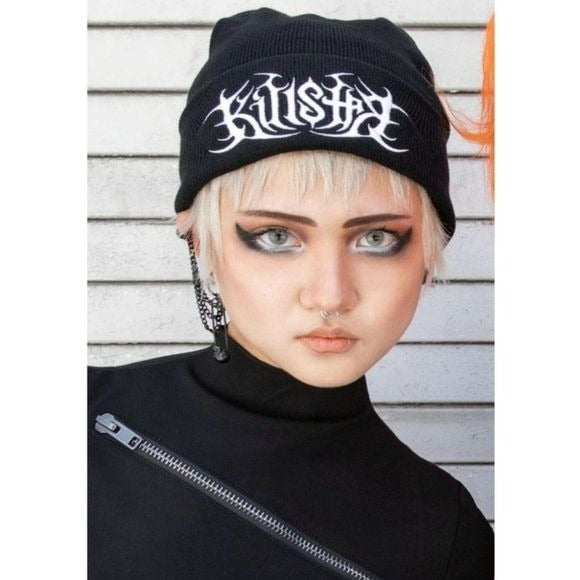 Unisex Adults Black Dusk Beanie - Killstar - Hats