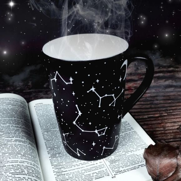 Voyager Tall Mug | Black Constellation Pattern 12.8oz - Rogue + Wolf - Mugs
