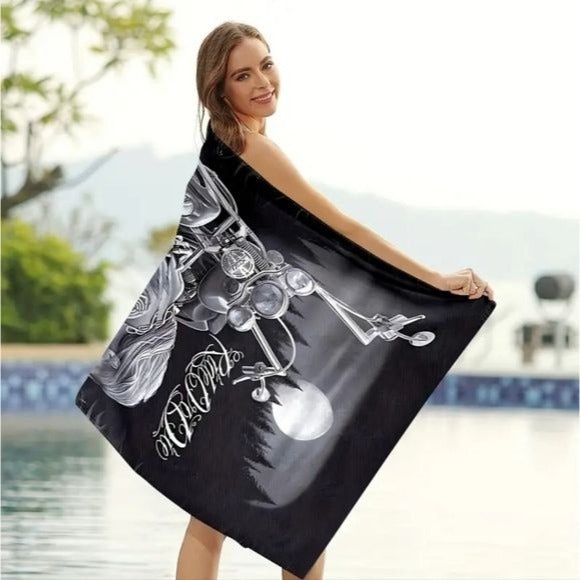 Lovers Beach Towel | Premium Micro Fiber - A Gothic Universe - Beach Towels