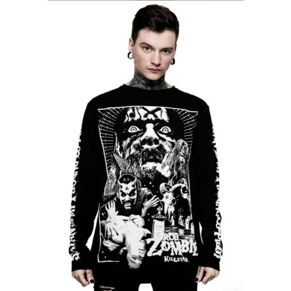 Copilot Dead BF T-Shirt | Black Rare Long Sleeve - Killstar - Tops