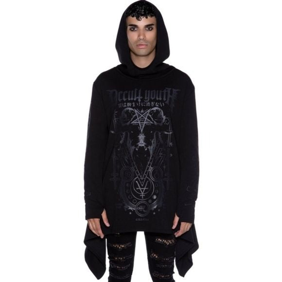 Dracult Oversized Hoodie | Black Soft Cotton - Killstar - Hoodies