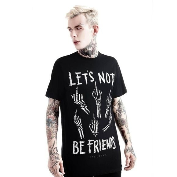 Unisex Let's Not Tee | Black White Unisex Cotton - Killstar - Tops