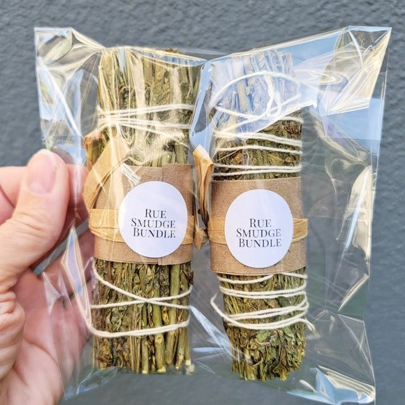 Rue & White Sage | Smudge/Cleanse Yourself & Your Home Set of Two w/Sack - A Gothic Universe - Smudging Sets