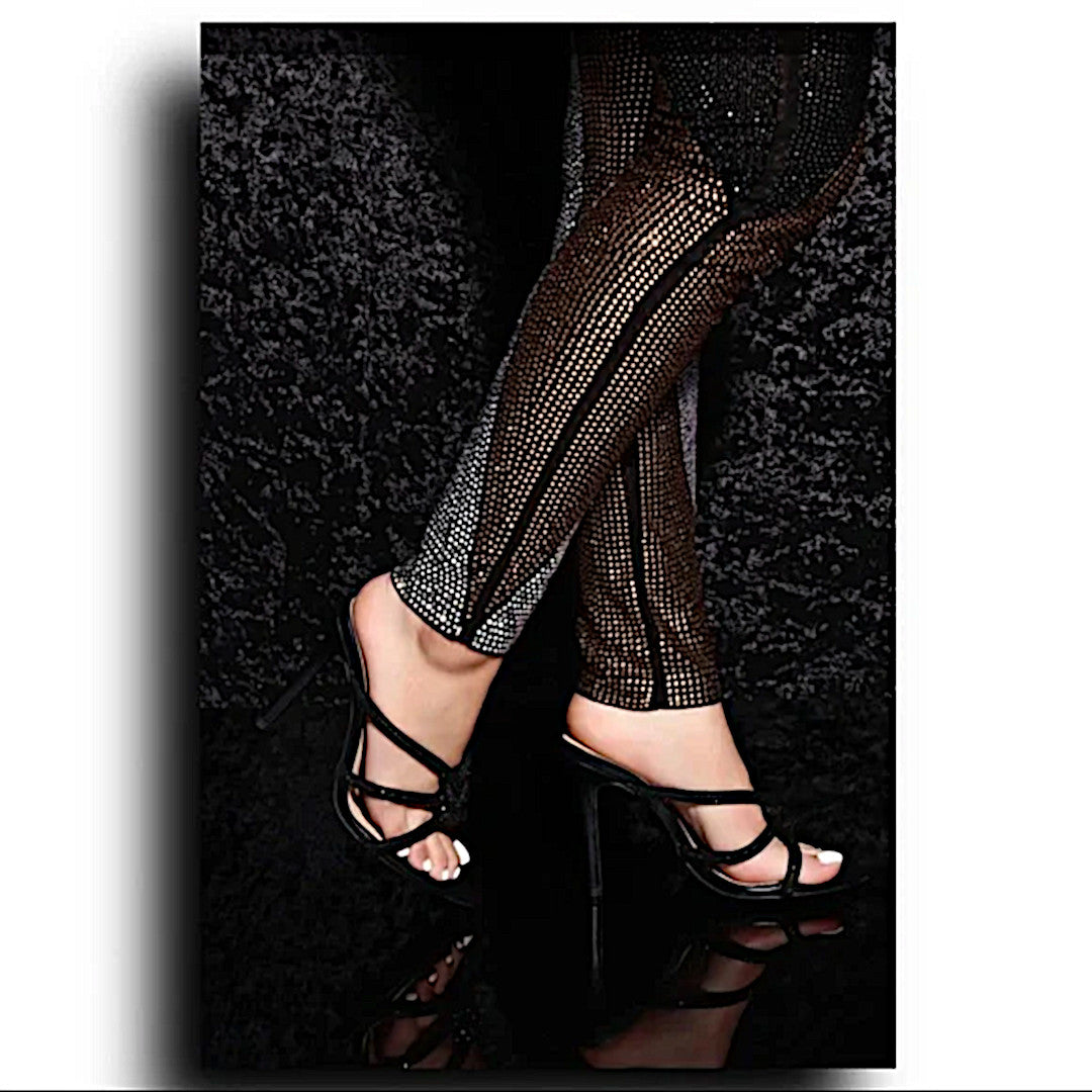 Embellished Heeled Muel | Black Pointed Toe | Knotted Detail Strap Stilettos 8 - Fashion Nova - Heels