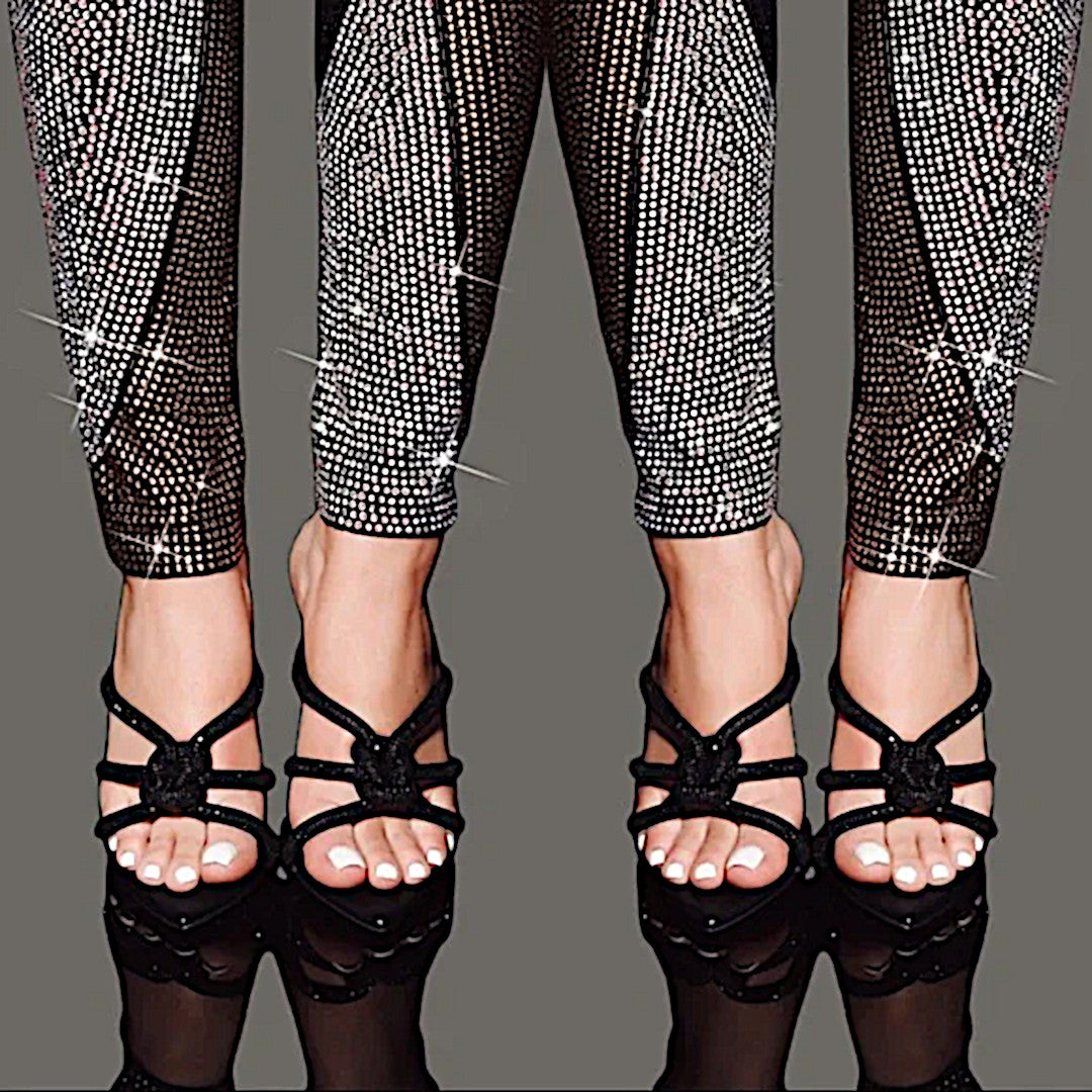 Embellished Heeled Muel | Black Pointed Toe | Knotted Detail Strap Stilettos 8 - Fashion Nova - Heels
