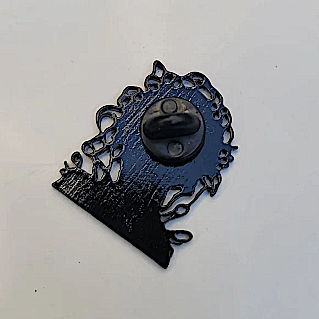 Enamel Lapel Pin | Edward Scissorhands | Johnny Dep 80's Movie Black Pin - A Gothic Universe - Lapel Pins