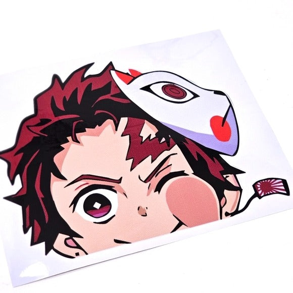 Demon Slayer Anime Decal |  Tanjiro Put Your Mask On Waterproof Sticker - A Gothic Universe - Decals