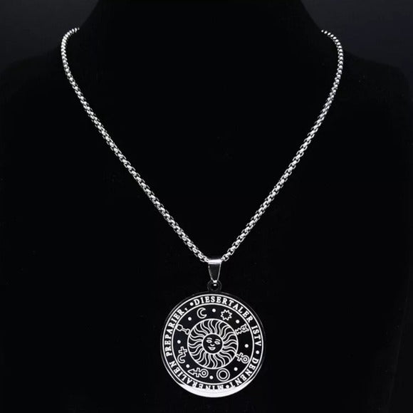 Astrology Celestial Sun | Stainless Steel Necklace - A Gothic Universe - Necklaces