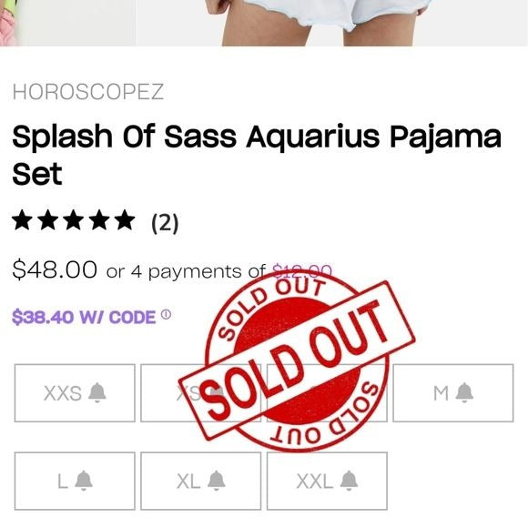 Splash Of Sass Aquarius Pajama Set | White Mermaid Graphic Zodiac - Horoscopez - Pajamas