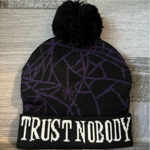 Trust Nobody | Knit Beanie Hat - Killstar - Beanies