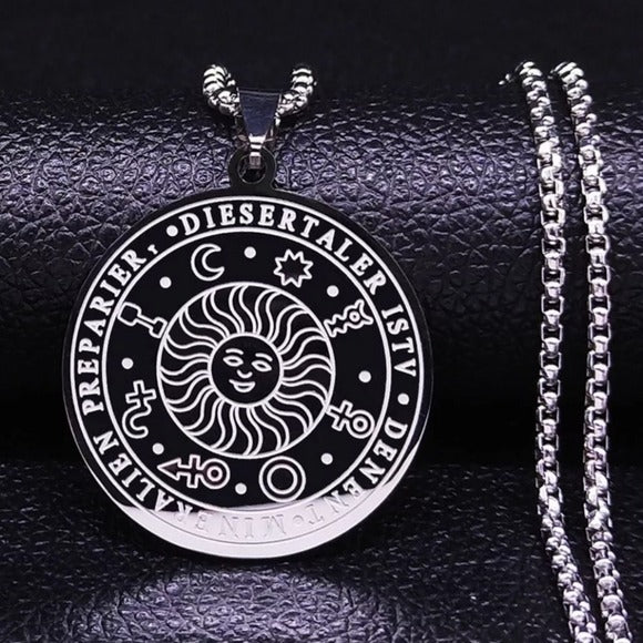 Astrology Celestial Sun | Stainless Steel Necklace - A Gothic Universe - Necklaces