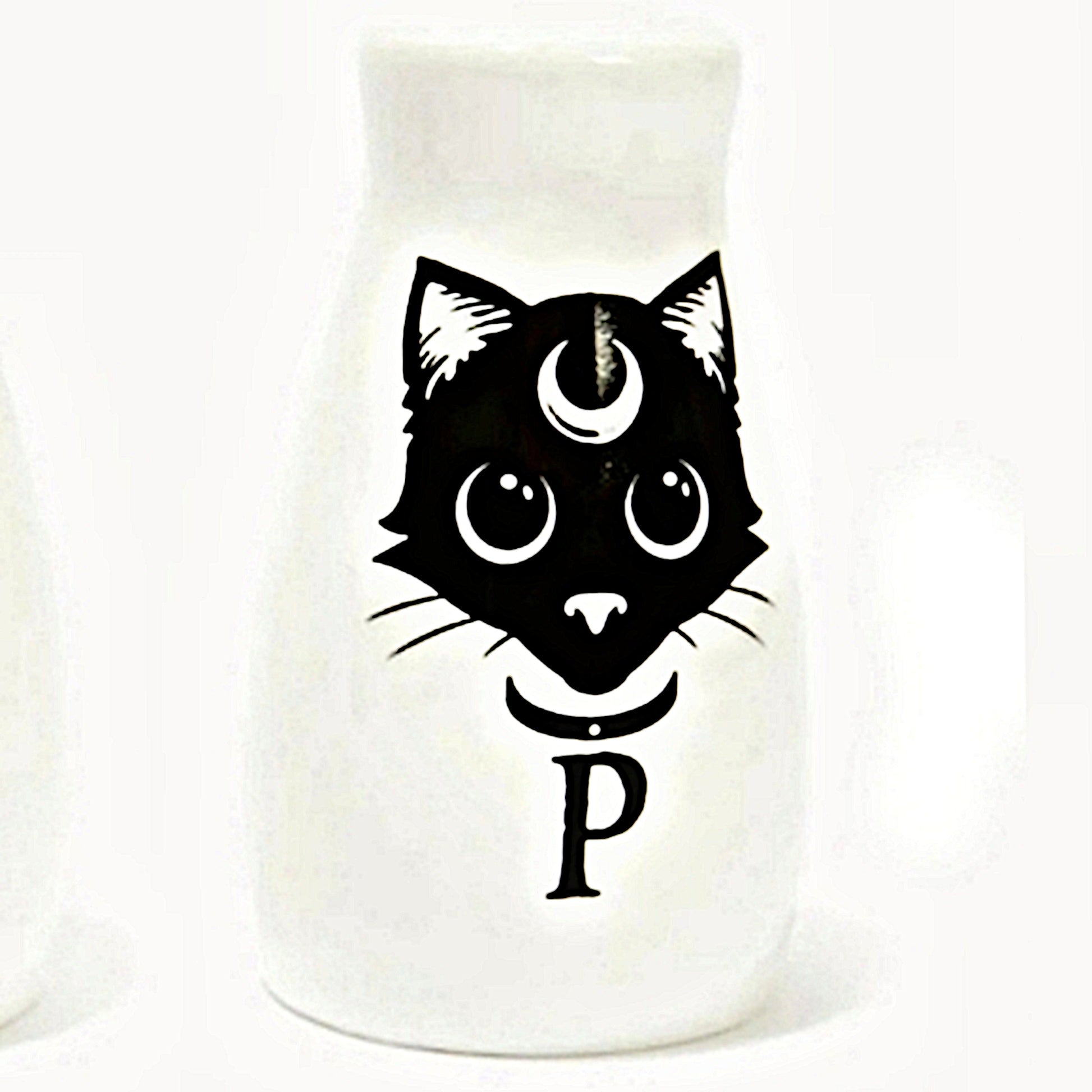 Salt & Pepper Shakers Set | Ceramic Gothic Cats Moon and Star - Alchemy Gothic - Cooking Utensils