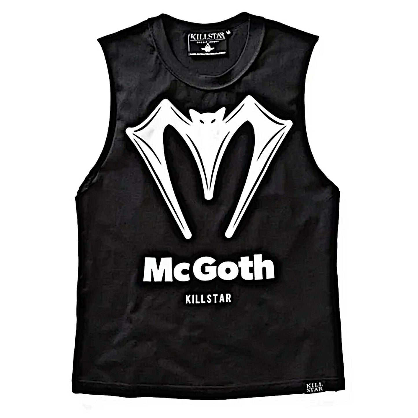 Killstar Men's Tank | McGoth Screen Print Inside Out Hem Dead Stock Black Goth - Killstar - Shirts