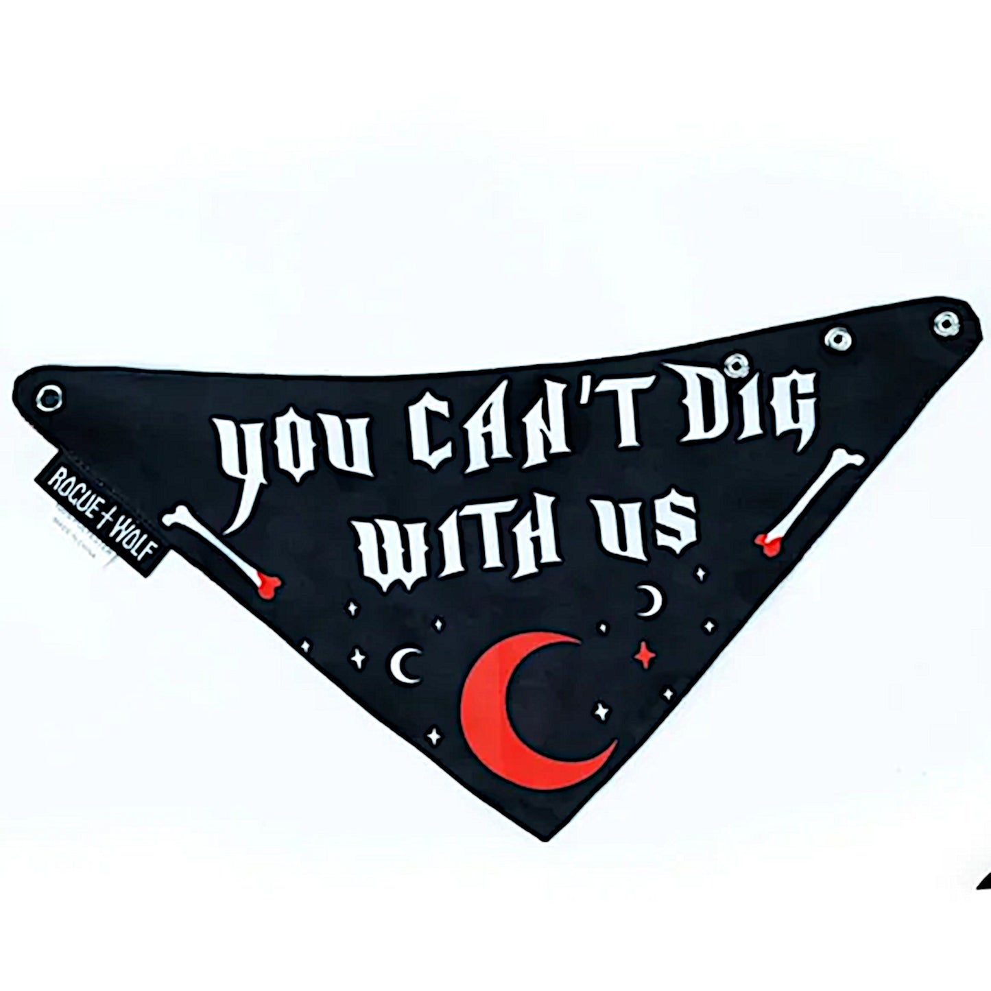 Pet Bandana | You Can't Dig With Us | Reversible Snap Closure Red - Rogue + Wolf - Pet Bandanas