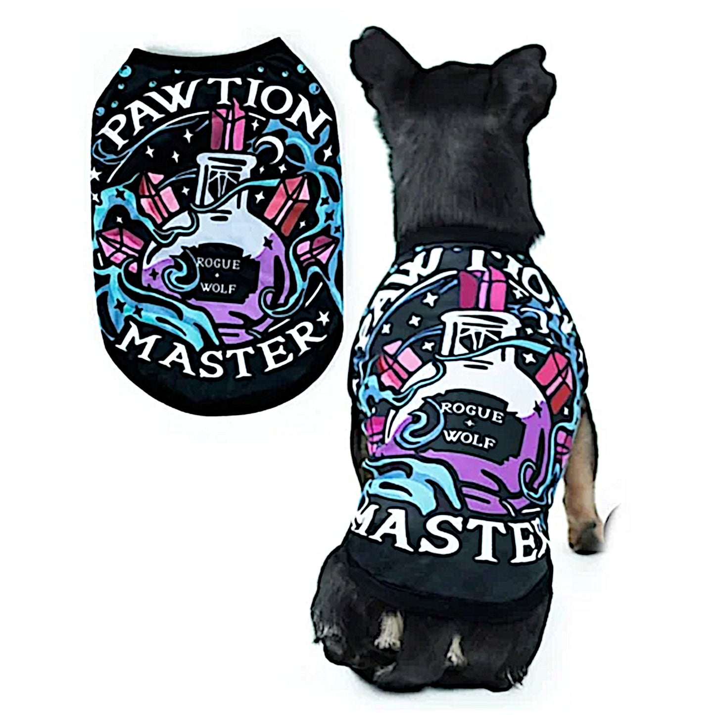 Pawfection Pet Vest | Pawtion Master Soft Comfy Magical Purple Black Pet Vest - A Gothic Universe - Pet Vests