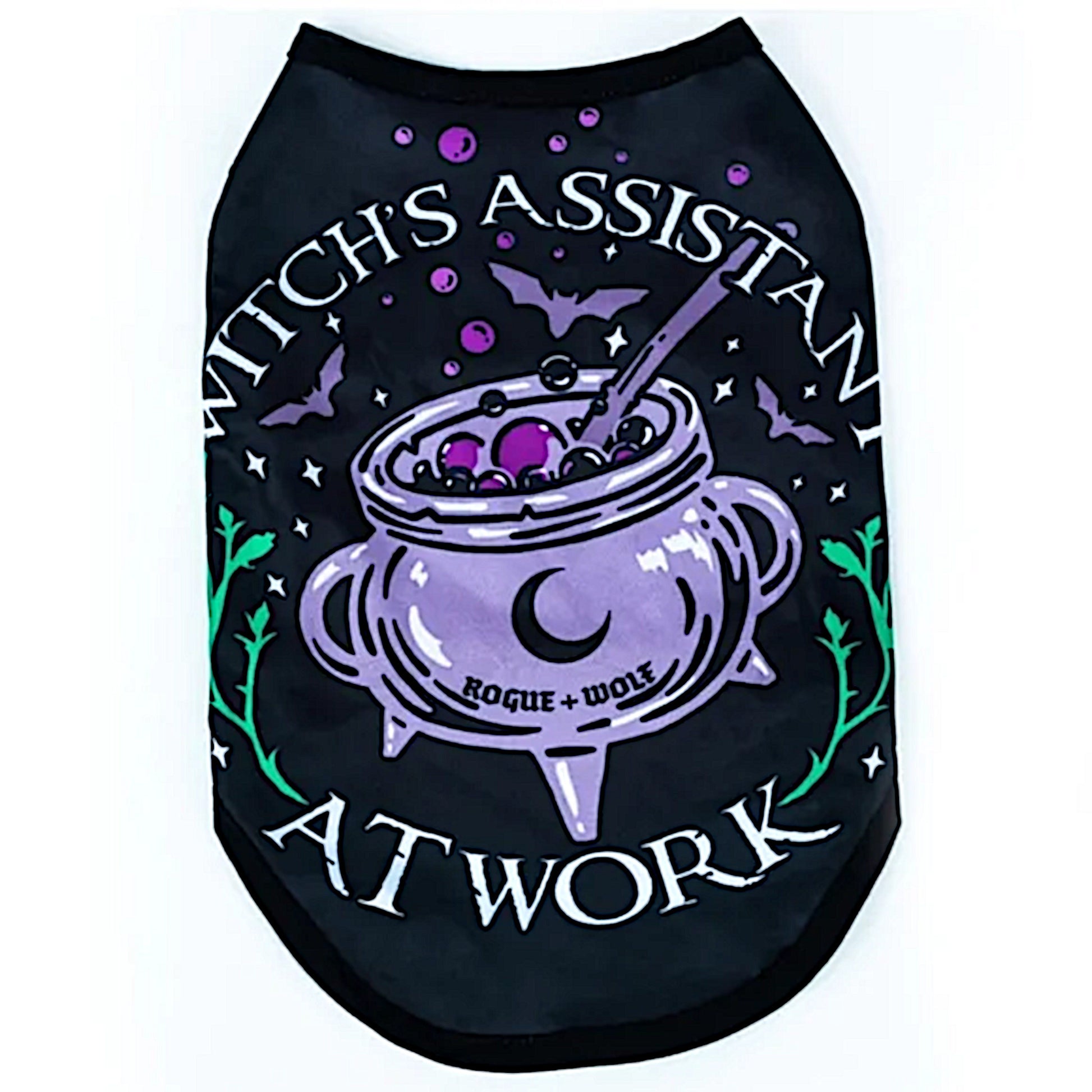 Pet Vest | Witch's Assistant At Work Black Purple Dog Or Cat Vest - Rogue + Wolf - Pet Vests