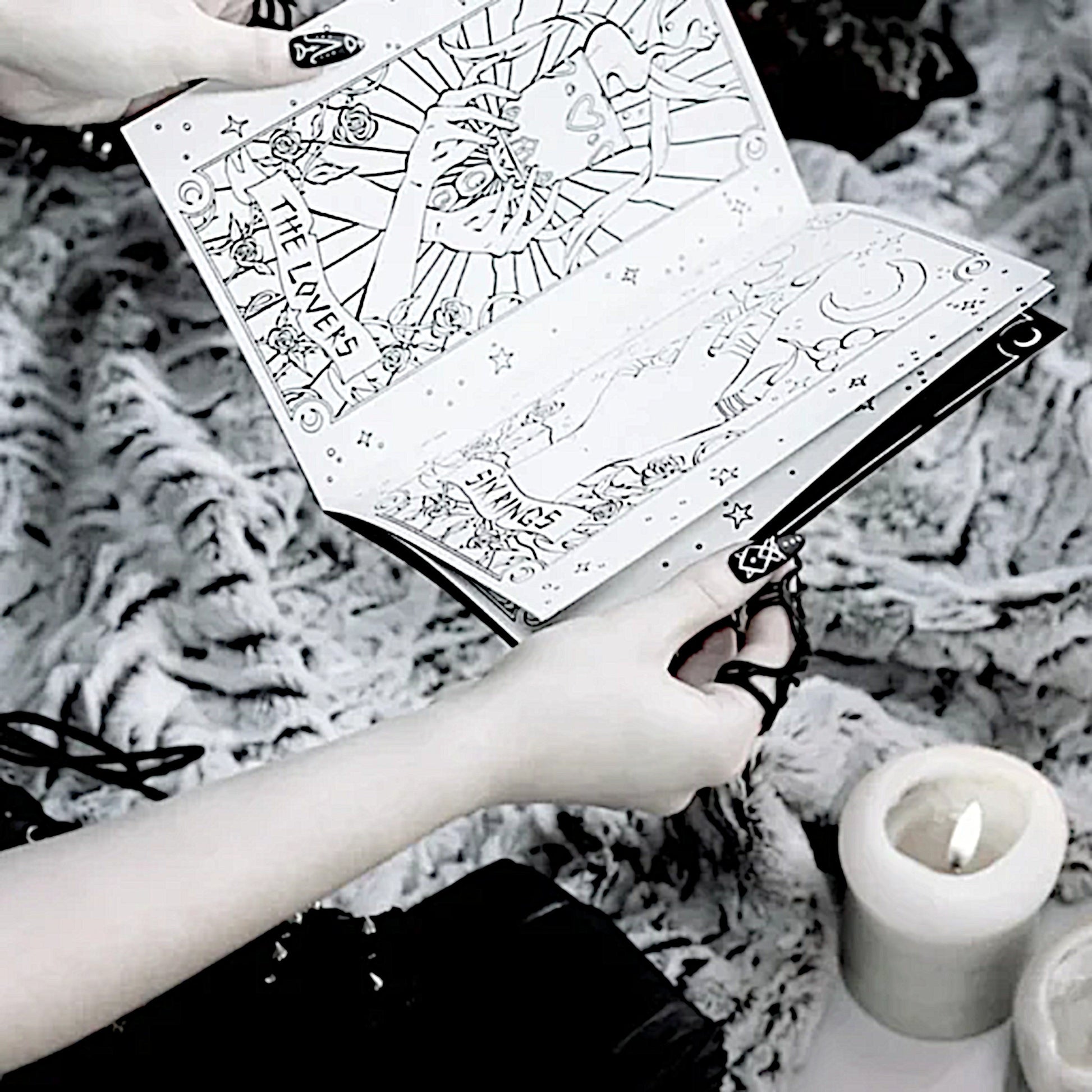 Tarot Coloring Book | Tarot inspired illustrations Recycled Paper - Rogue + Wolf - Books