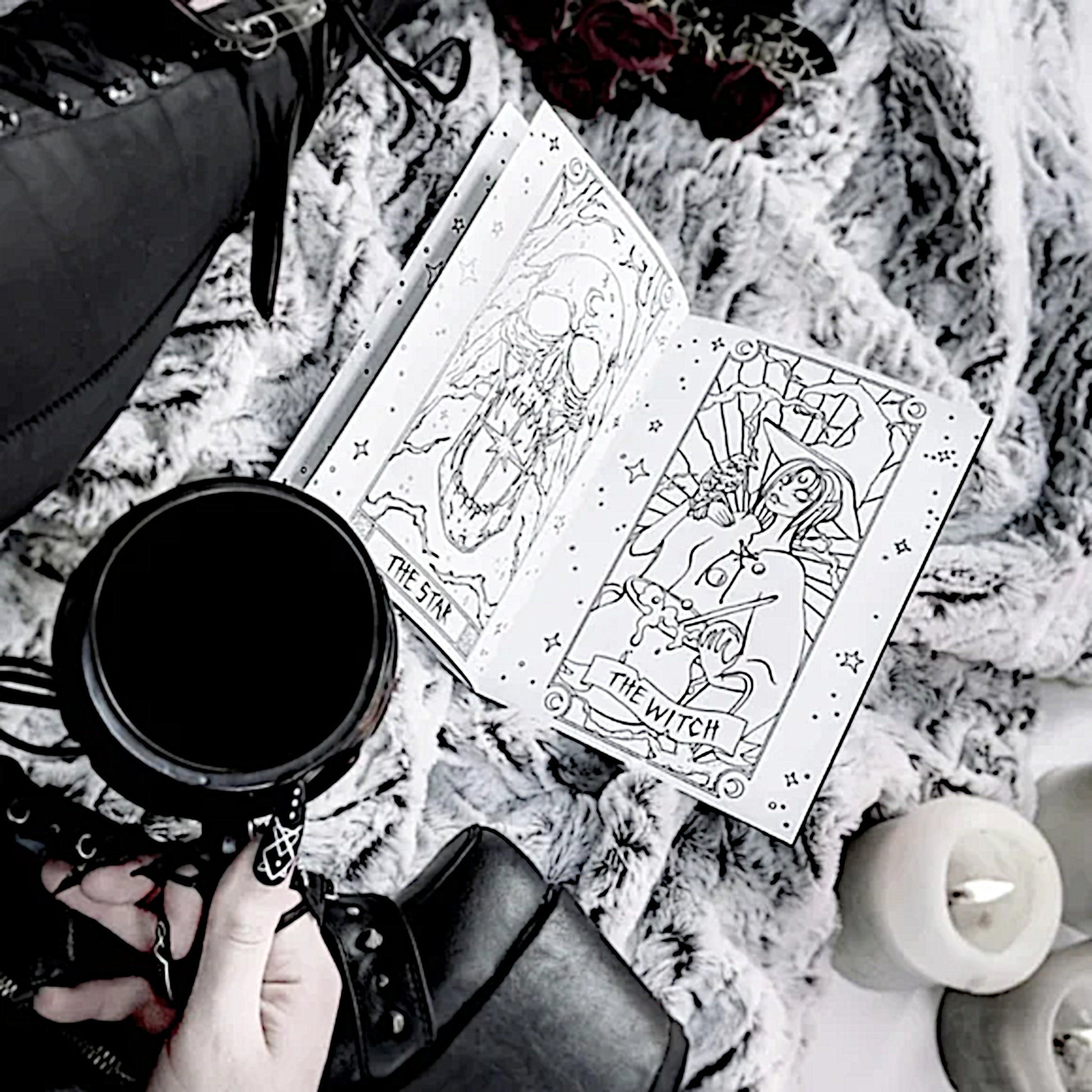 Tarot Coloring Book | Tarot inspired illustrations Recycled Paper - Rogue + Wolf - Books