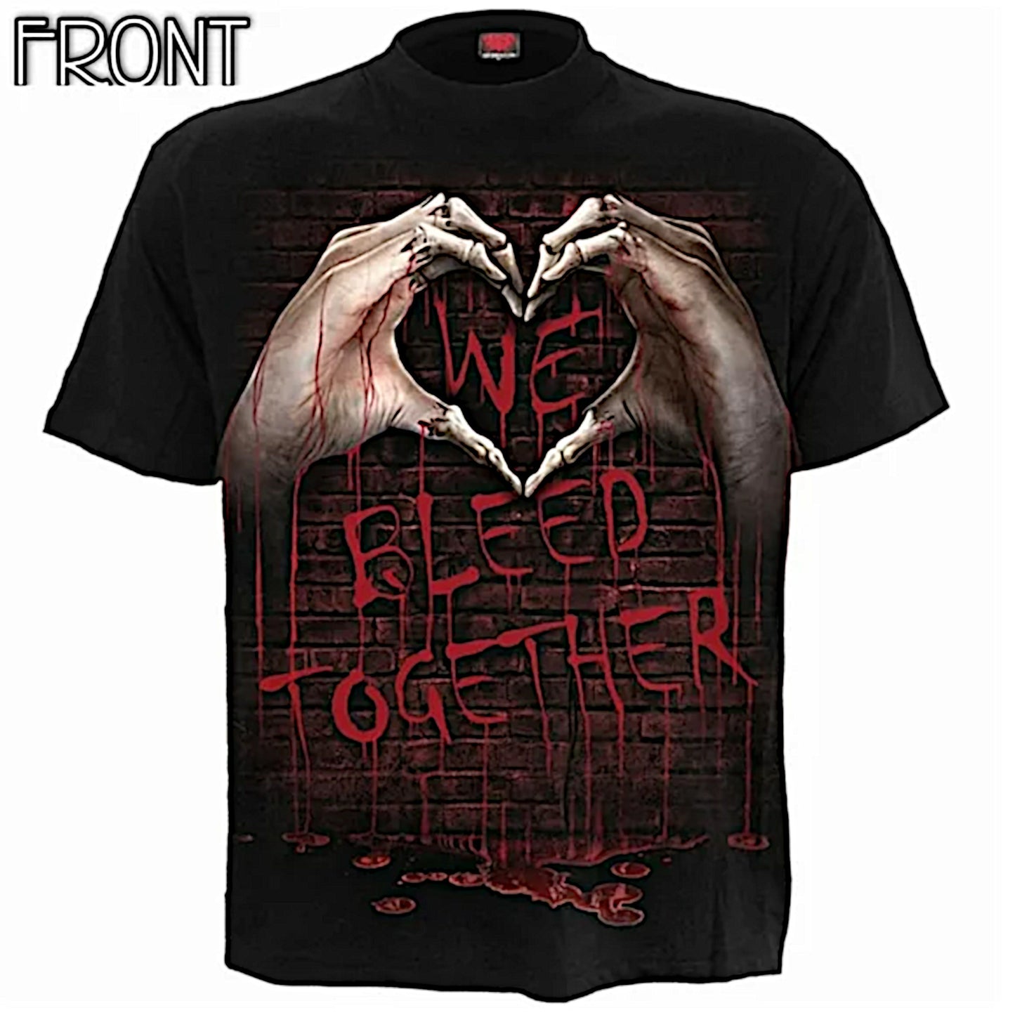 Men's Graphic Tee | We Bleed Together | Covid-19 Collectors Black Tee - Spiral Direct - Shirts