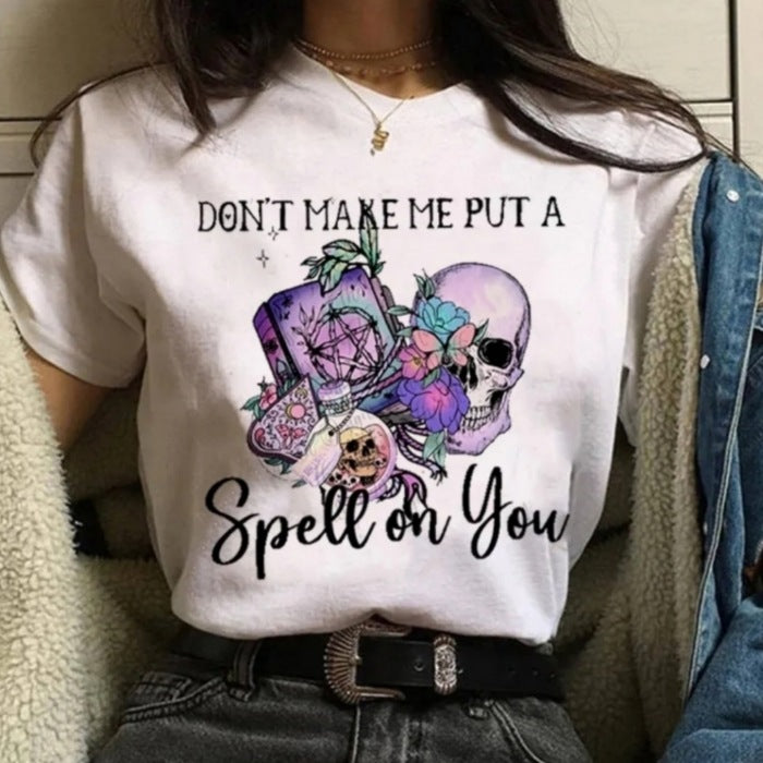 Women's Bright White I Put A Spell On You Graphic Tee - A Gothic Universe - Shirts